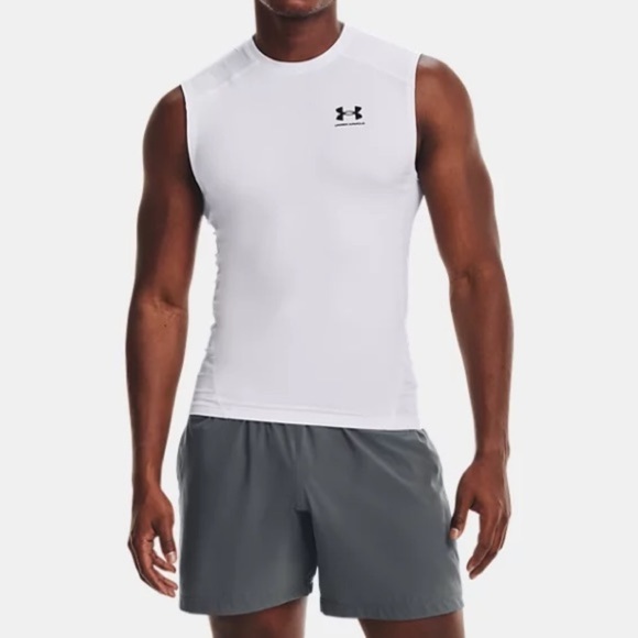Under Armour Other - UNDER armour heatgear white men’s tank size small great condition